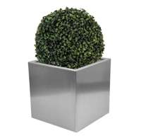 Bambus-Duesseldorf: Blumenkübel aus Edelstahl gebürstet - Blockform 30 cm - Ort: Düsseldorf Bambus-Duesseldorf: Blumenkübel aus Edelstahl gebürstet - Blockform 30 cm - Ort: Düsseldorf